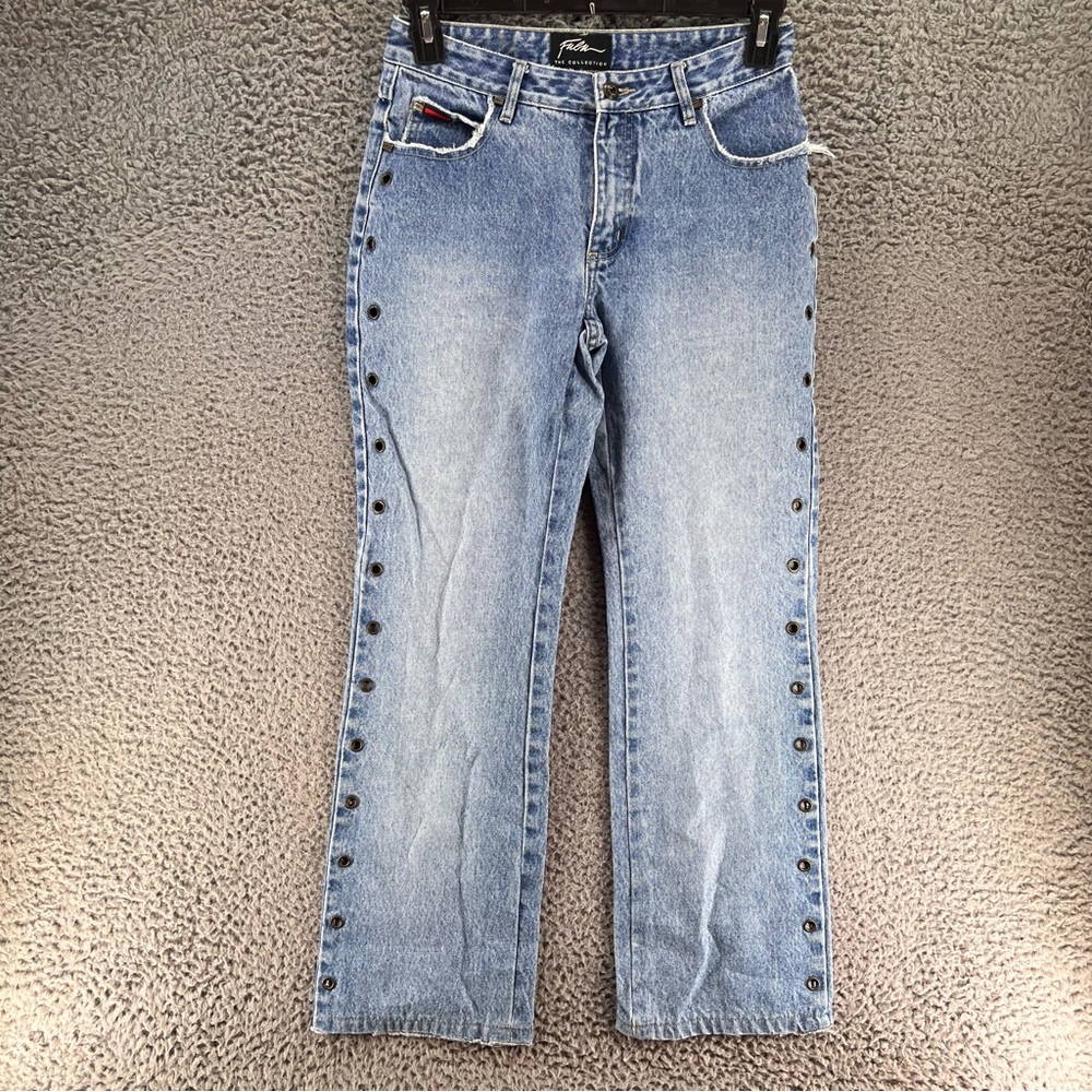 Vtg Fubu Denim Jeans Sz 9/10 ‘Fatty Girl’ Embellished Grunge Hip Hop Y2K Street